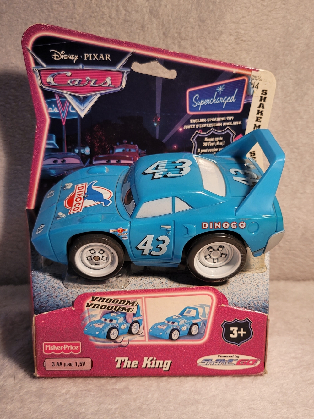 Fisher-Price Dinoco Blue 'The King' Shake And Go Race Car